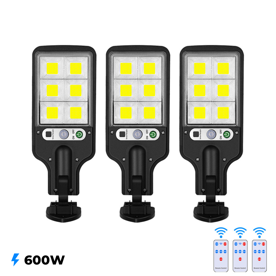 Refletor Solar Led com Sensor de Movimento Iluminação Externa