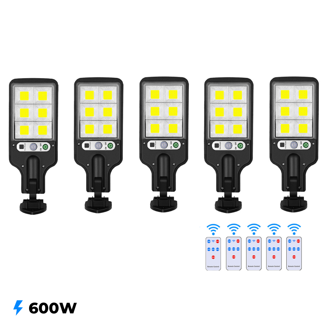 Refletor Solar Led com Sensor de Movimento Iluminação Externa