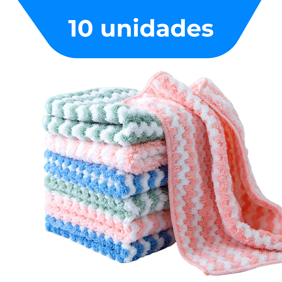 Kit de Panos Mágicos de Microfibra Reutilizável  MaxLimpy