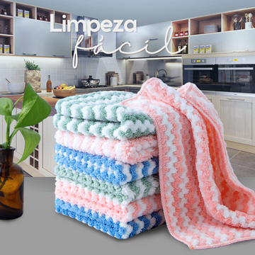 Kit de Panos Mágicos de Microfibra Reutilizável  MaxLimpy